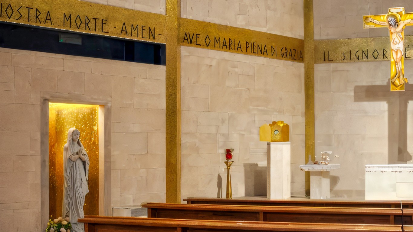 Cappella della Custodia Eucaristica altare e nicchia